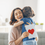 mother and daughter hug