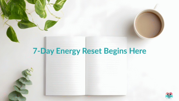 Calm morning desk with planner and coffee for energy-focused productivity routine