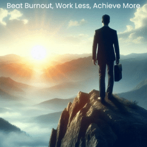 The Energy Bank Method Beat Burnout, Work Less, Achieve More - A man standing in a mountain cliff